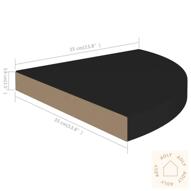 Flytende Vegghyller 4 Stk Svart 35X35X3,8 Cm Mdf