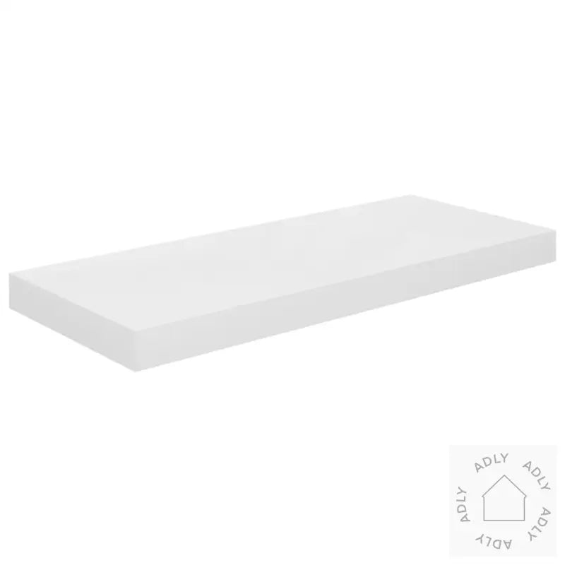 Flytende Vegghyller 2 Stk Høyglans Hvit 60X23,5X3,8 Cm Mdf