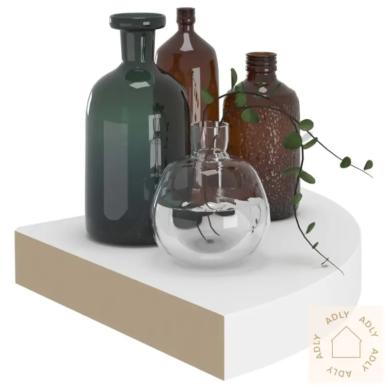 Flytende Vegghyller 4 Stk Hvit 25X25X3,8 Cm Mdf