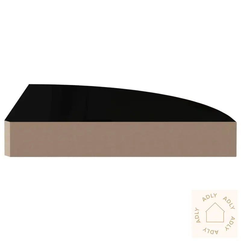 Flytende Vegghyller 4 Stk Høyglans Svart 25X25X3,8 Cm Mdf