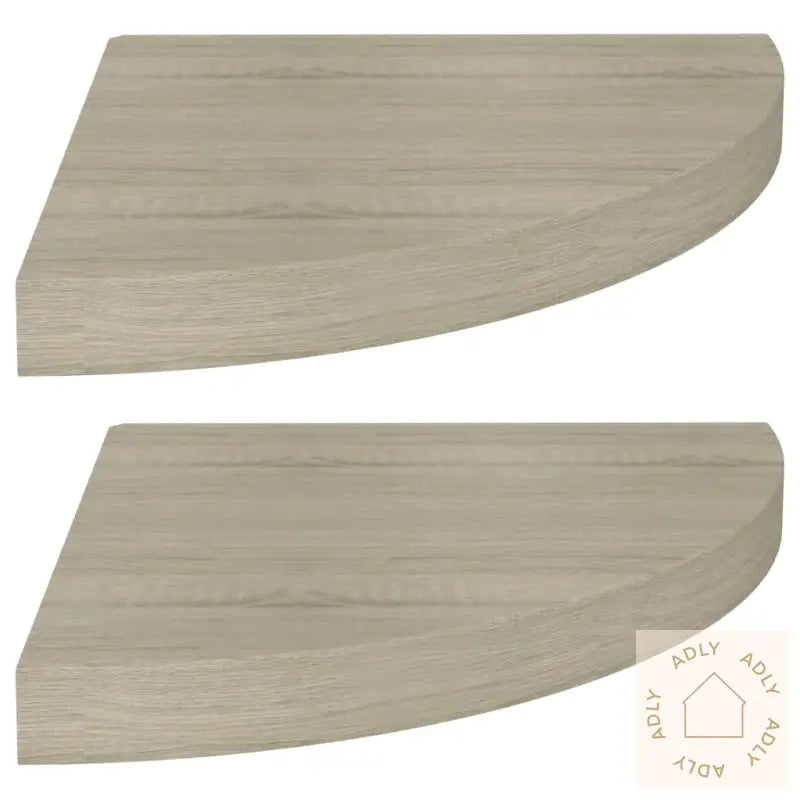 Flytende Vegghyller 2 Stk Eik 35X35X3,8 Cm Mdf