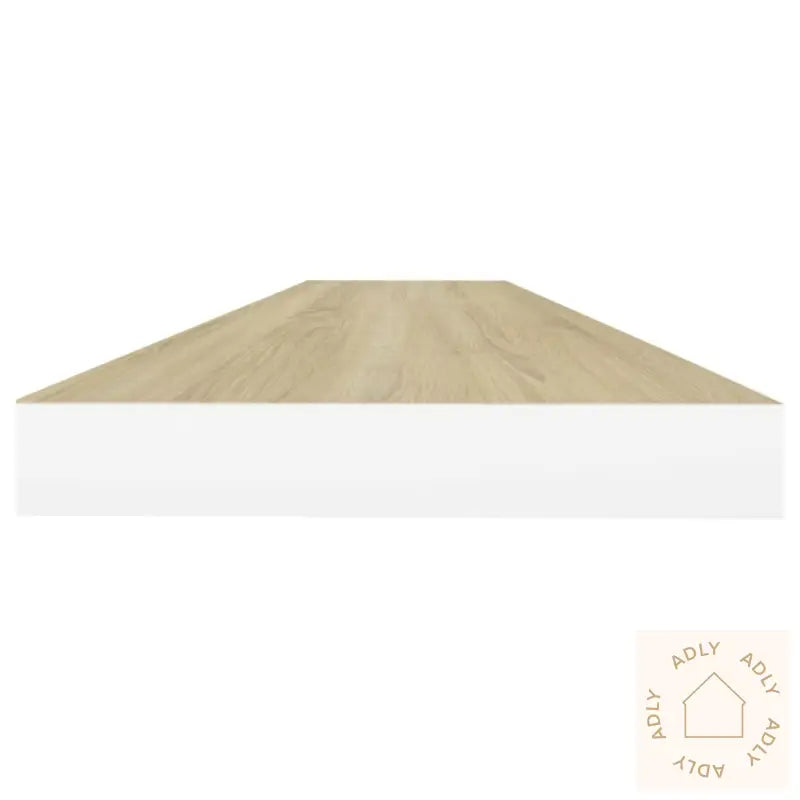 Flytende Vegghyller 2 Stk Eik Og Hvit 90X23,5X3,8 Cm Mdf