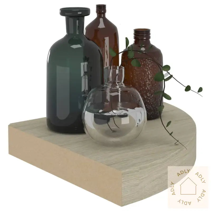 Flytende Vegghyller 4 Stk Eik 25X25X3,8 Cm Mdf