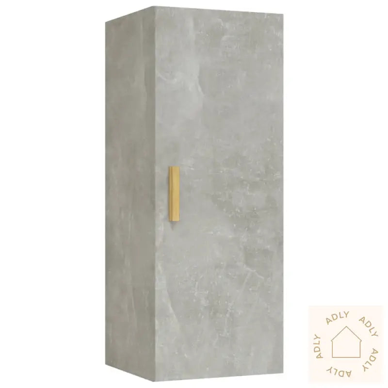 Veggskap Betonggrå 34,5X34X90 Cm Konstruert Tre