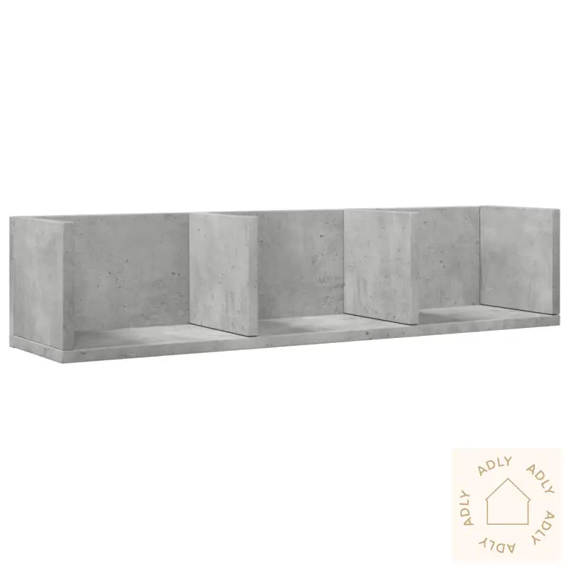 Veggskap Betonggrå 75X18X16,5 Cm Konstruert Tre