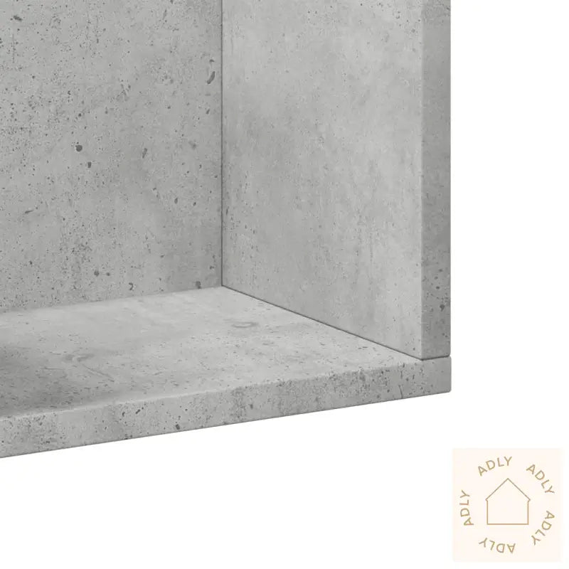 Veggskap Betonggrå 75X18X16,5 Cm Konstruert Tre