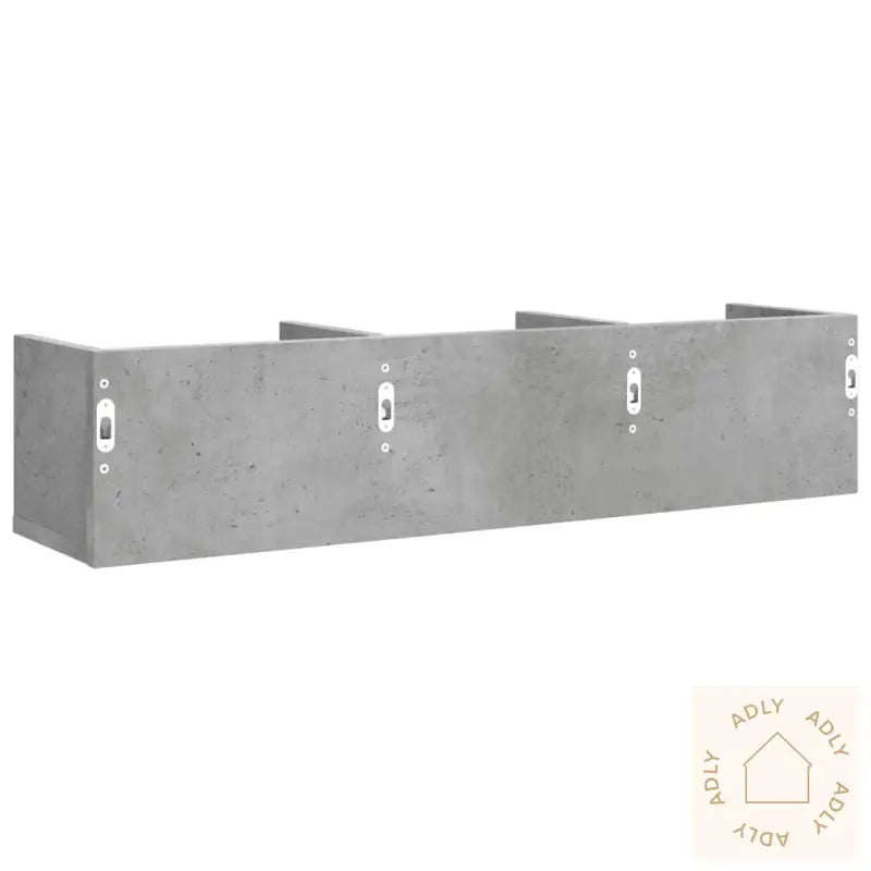 Veggskap Betonggrå 75X18X16,5 Cm Konstruert Tre