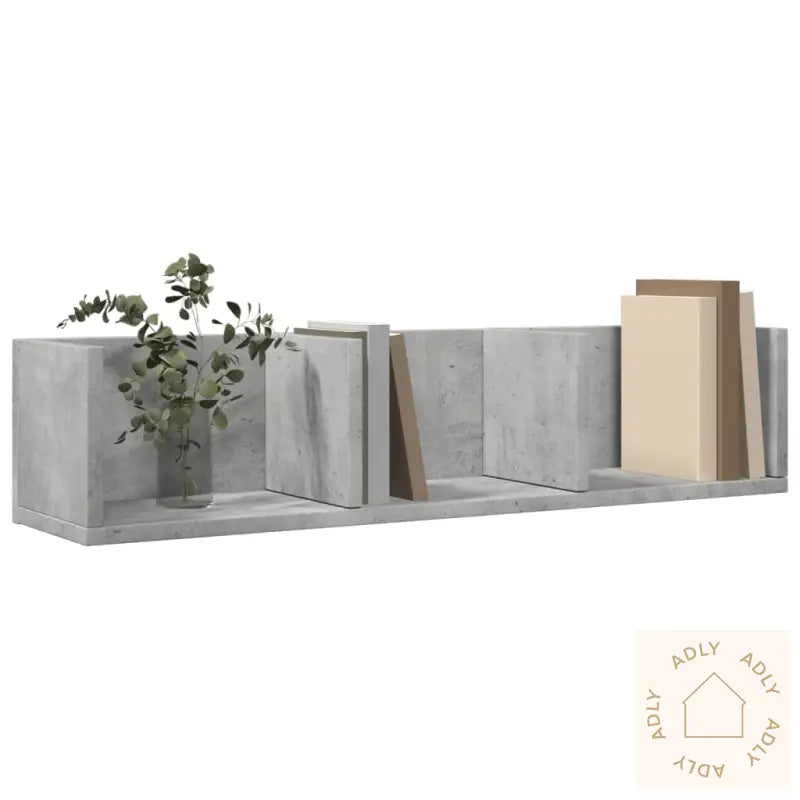 Veggskap Betonggrå 75X18X16,5 Cm Konstruert Tre