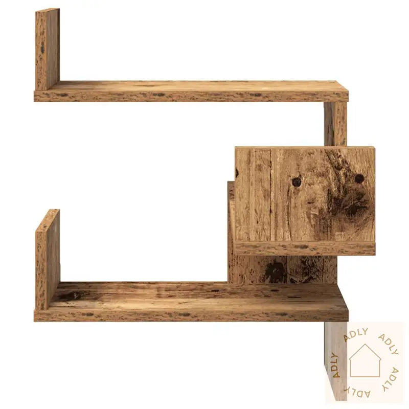 Vegg Hjørnehyller 2 Stk Gammelt Tre 40X40X49,5Cm Konstruert Tre