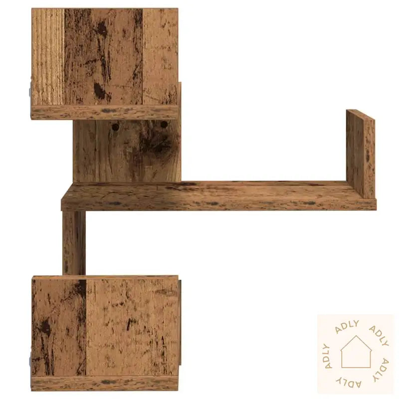 Vegg Hjørnehyller 2 Stk Gammelt Tre 40X40X49,5Cm Konstruert Tre