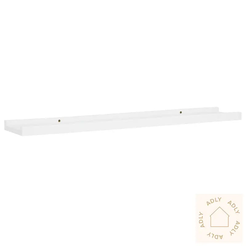 Flytende Vegghyller 2 Stk Hvit 80X9X3 Cm Mdf
