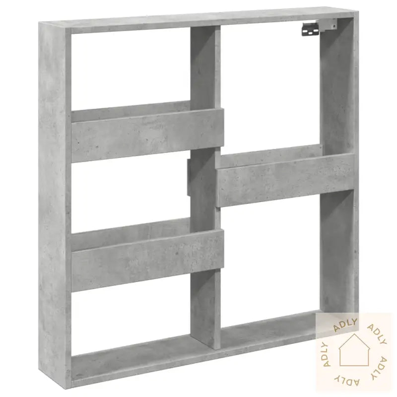 Veggskap Betonggrå 80X15X80 Cm Konstruert Tre