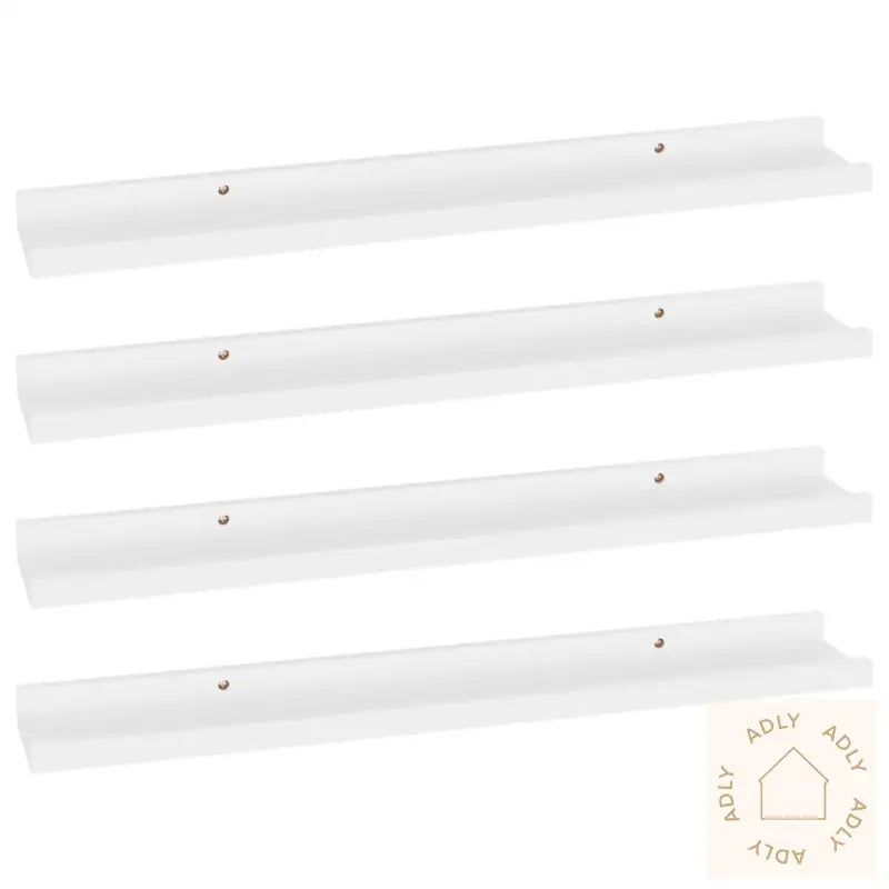 Vegghyller 4 Stk Hvit 60X9X3 Cm