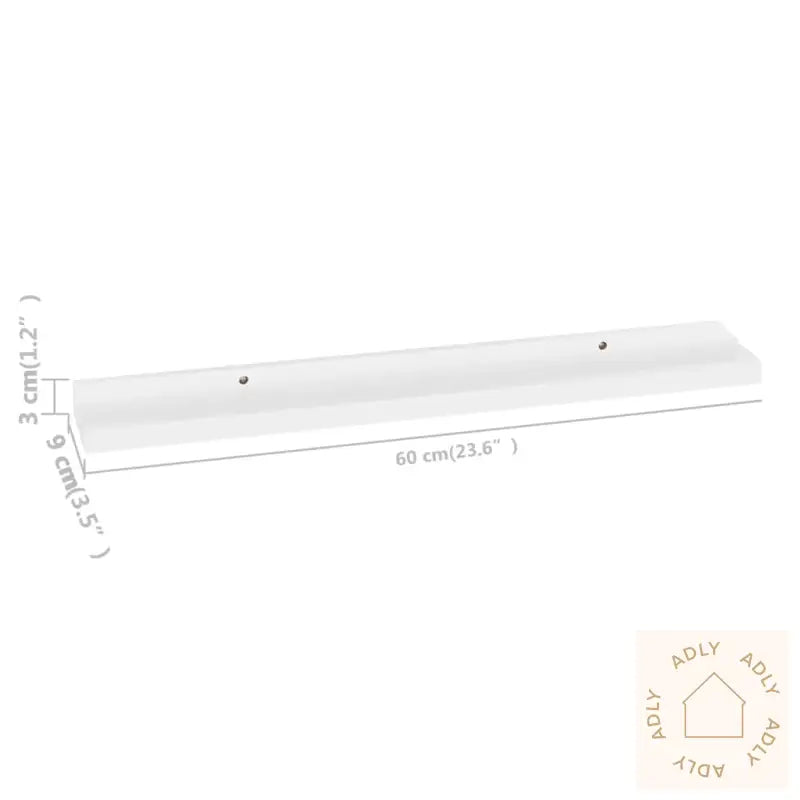 Vegghyller 4 Stk Hvit 60X9X3 Cm