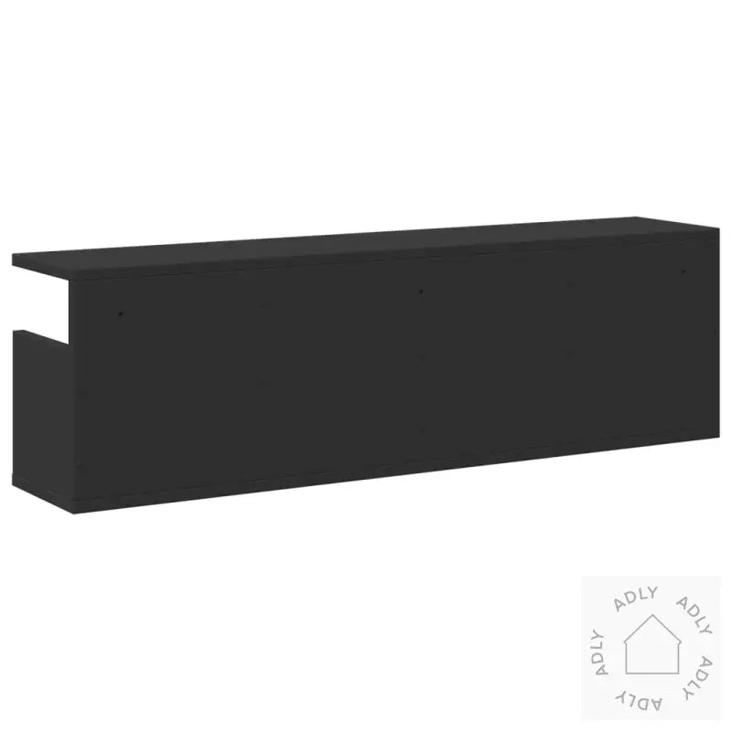 Veggskap 100X20X30 Cm Svart Konstruert Tre