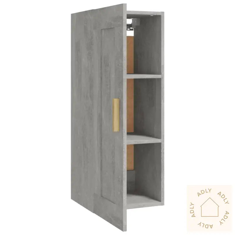 Veggskap Betonggrå 35X34X90 Cm Konstruert Tre