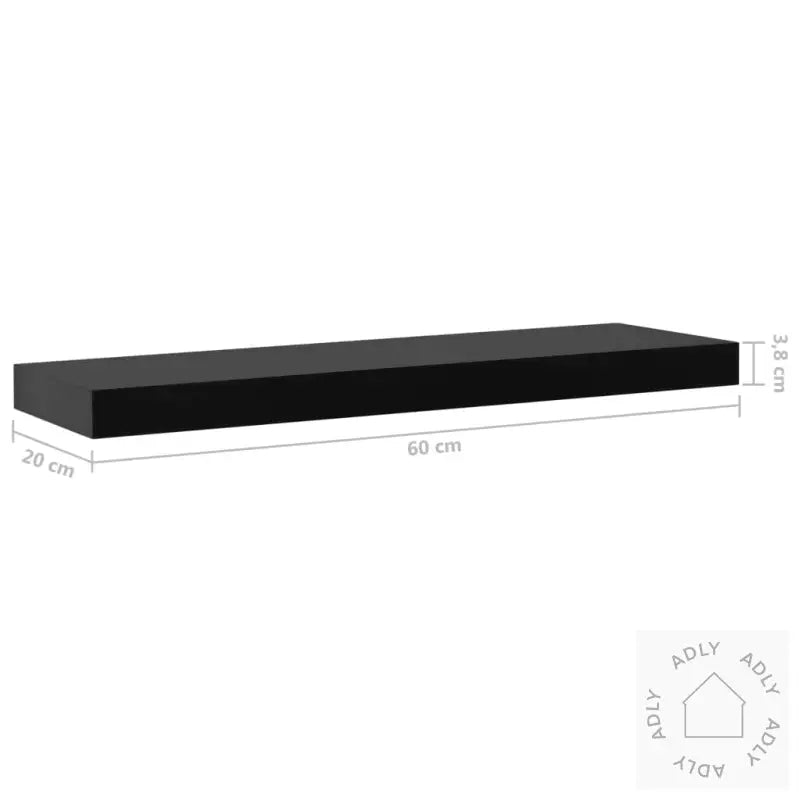 Vegghyller 2 Stk Svart 60X20X3,8 Cm