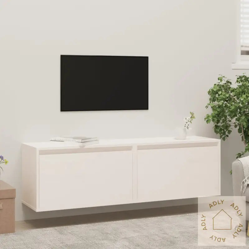 Veggskap 2 Stk Hvit 60X30X35 Cm Heltre Furu