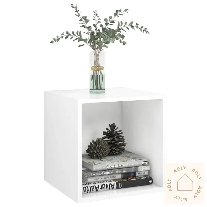 Veggskap I 2 Stk 37X37X37 Cm Konstruert Tre Hvit