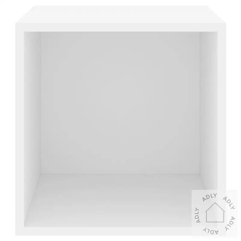 Veggskap I 2 Stk 37X37X37 Cm Konstruert Tre Hvit