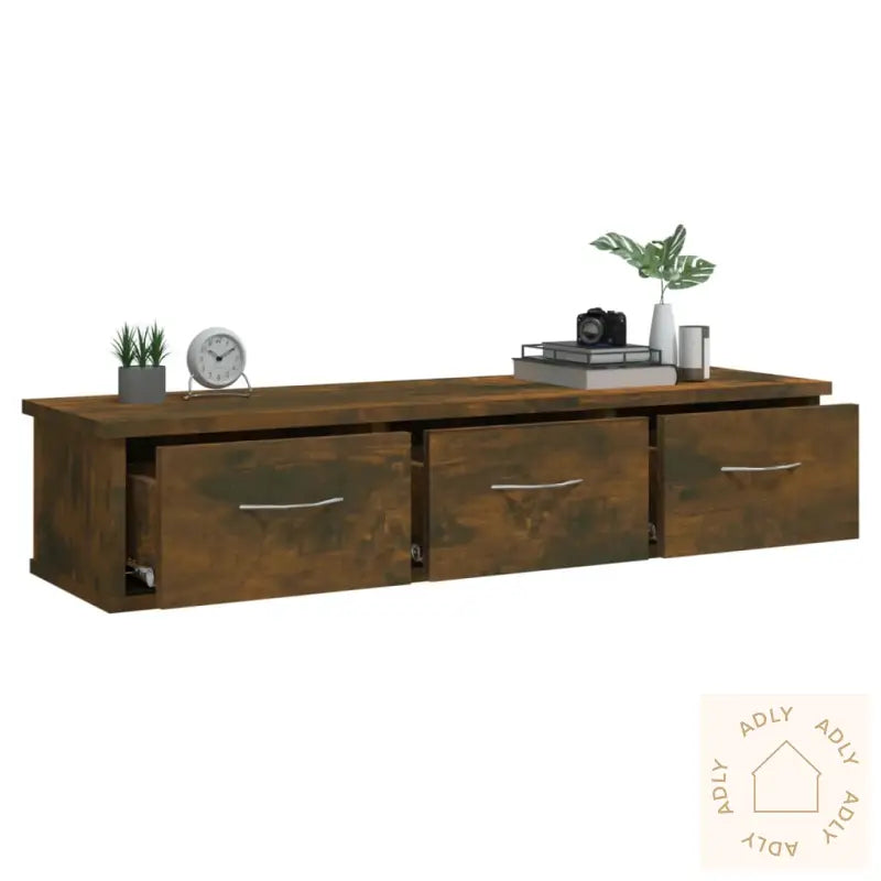Tv-Benk Røkt Eik 88X26X18,5 Cm Konstruert Tre