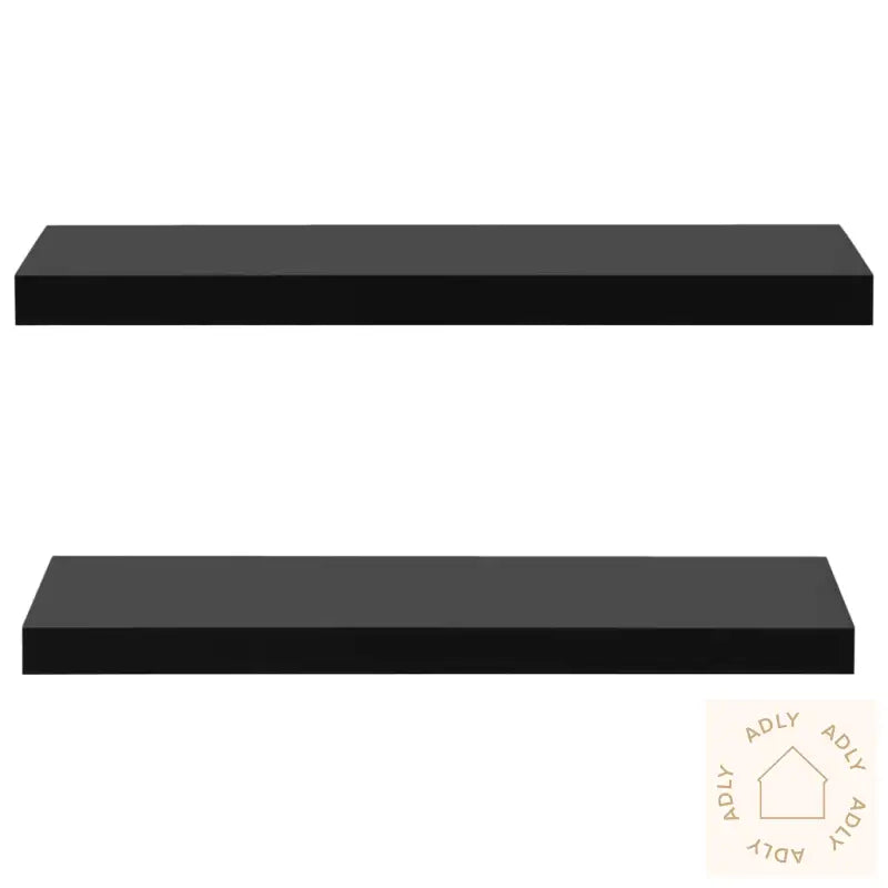 Vegghyller 2 Stk Svart 80X20X3,8 Cm