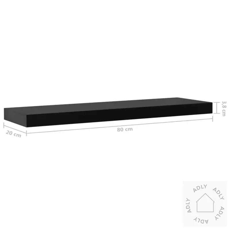 Vegghyller 2 Stk Svart 80X20X3,8 Cm