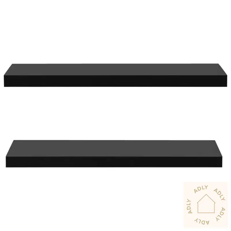 Vegghyller 2 Stk Svart 100X20X3,8 Cm