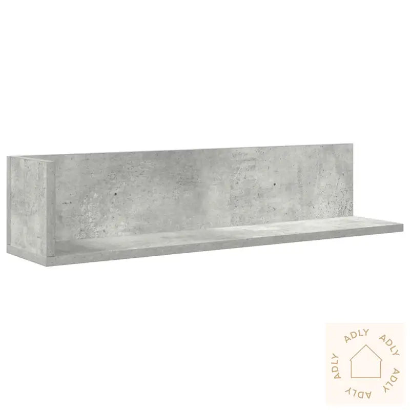 Vegghyller 2 Stk Betonggrå 75X16,5X16,5 Cm Konstruert Tre