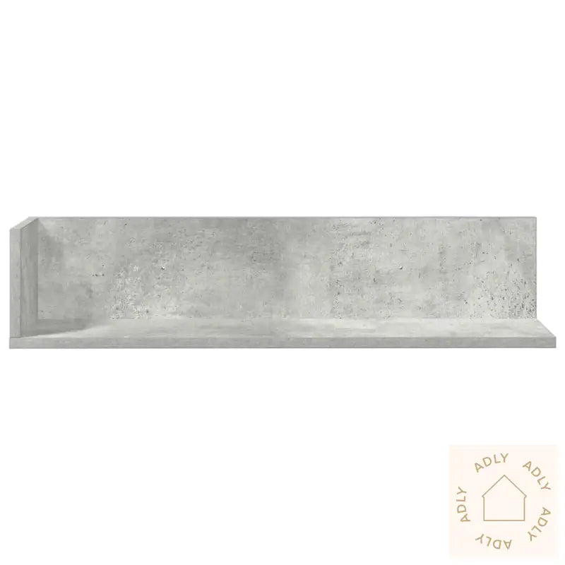 Vegghyller 2 Stk Betonggrå 75X16,5X16,5 Cm Konstruert Tre