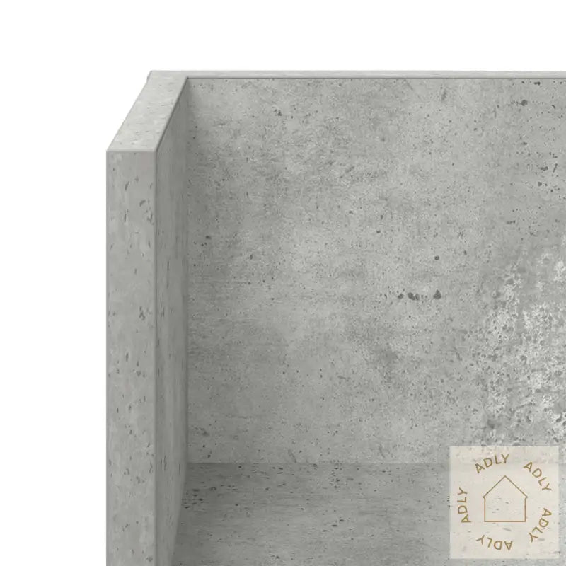 Vegghyller 2 Stk Betonggrå 75X16,5X16,5 Cm Konstruert Tre