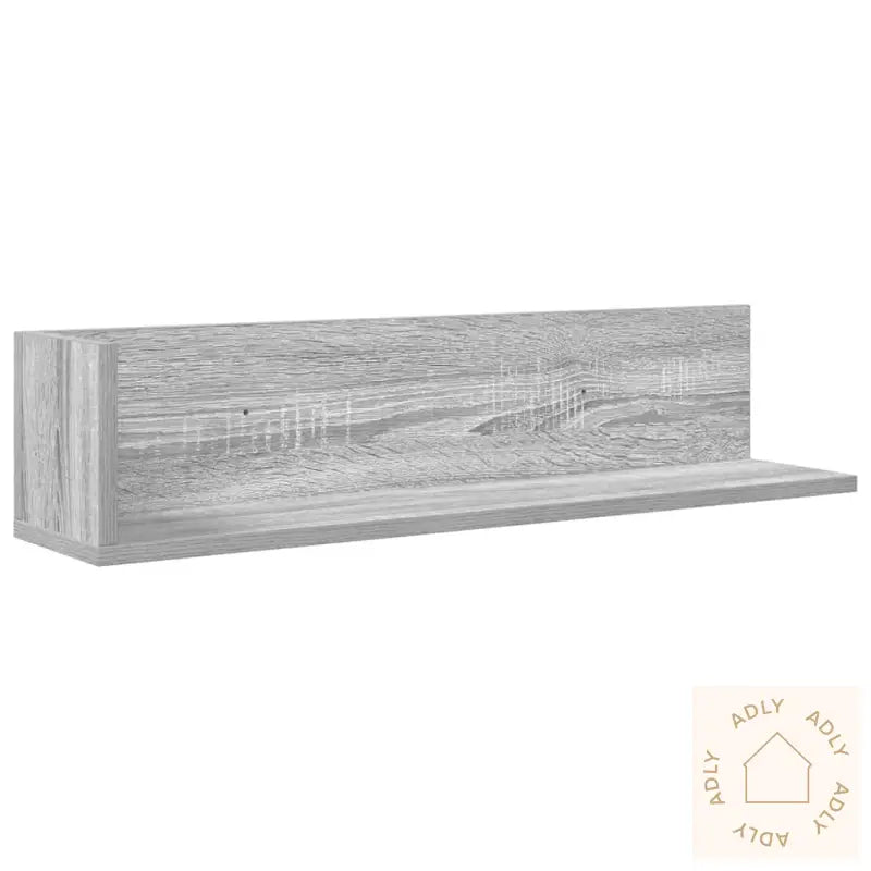 Vegghyller 2 Stk Grå Sonoma 75X16,5X16,5 Cm Konstruert Tre