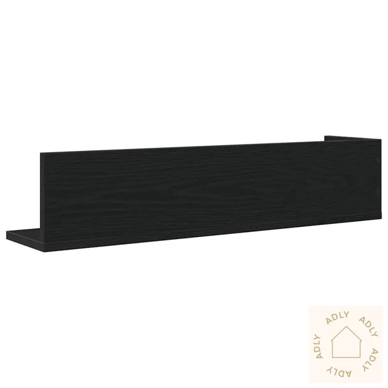 Veggskap 2 Stk Svart 75X16,5X16,5 Cm Konstruert Tre