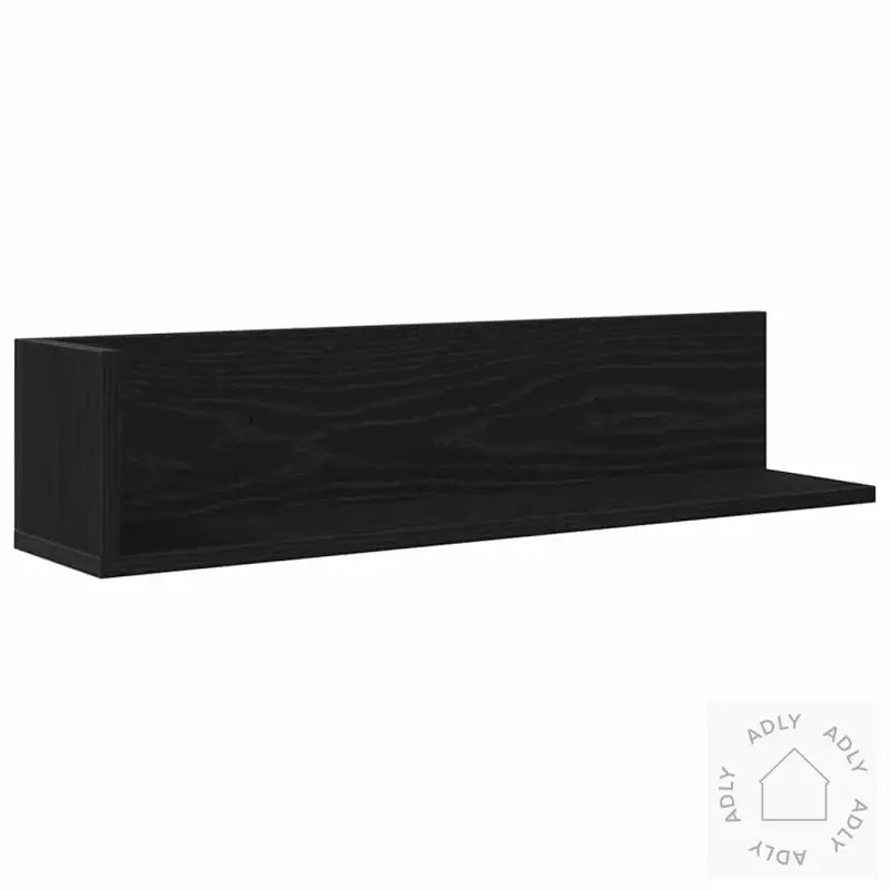 Veggskap 2 Stk Svart 75X16,5X16,5 Cm Konstruert Tre