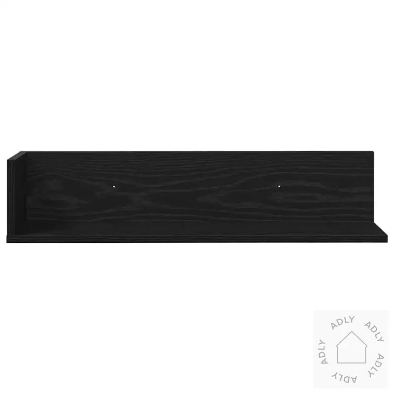 Veggskap 2 Stk Svart 75X16,5X16,5 Cm Konstruert Tre