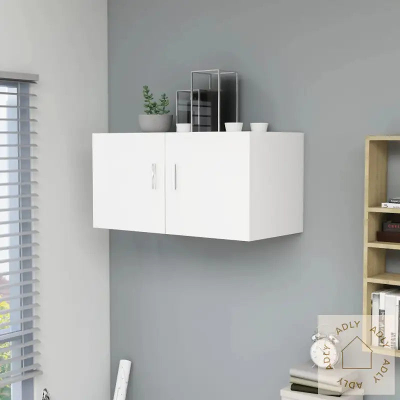 Veggmontert Skap Hvit 80X39X40 Cm Konstruert Tre