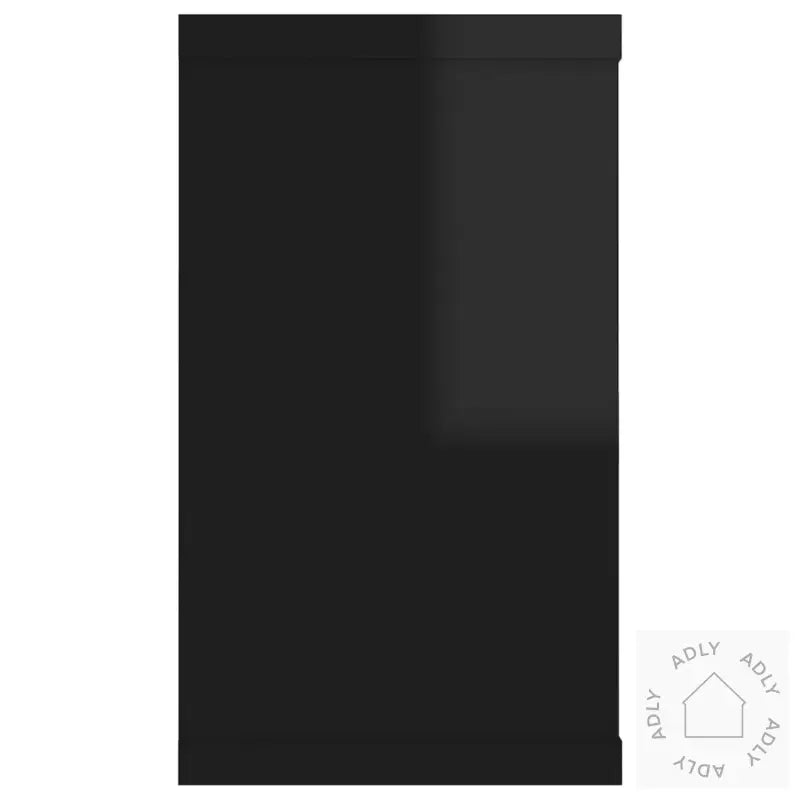 Vegghyller Kube 4Stk Høyglans Svart 80X15X26,5Cm Konstruert Tre