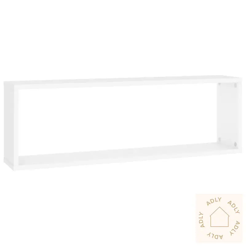 Vegghyller Kubeformet 2 Stk Hvit 80X15X26,5 Cm Konstruert Tre