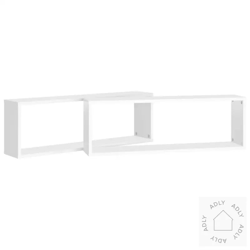 Vegghyller Kubeformet 2 Stk Hvit 80X15X26,5 Cm Konstruert Tre