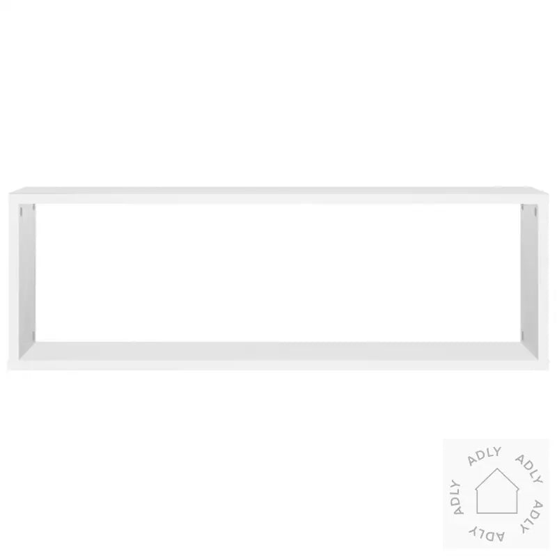 Vegghyller Kubeformet 2 Stk Hvit 80X15X26,5 Cm Konstruert Tre