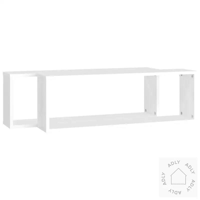 Vegghyller Kubeformet 2 Stk Hvit 80X15X26,5 Cm Konstruert Tre