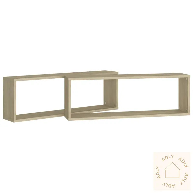 Vegghyller Kube 2 Stk Sonoma Eik 80X15X26,5 Cm Konstruert Tre
