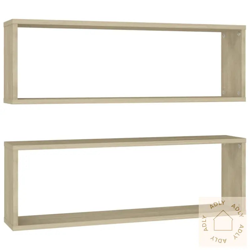 Vegghyller Kube 2 Stk Sonoma Eik 80X15X26,5 Cm Konstruert Tre