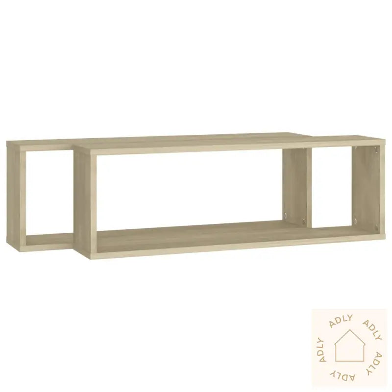 Vegghyller Kube 2 Stk Sonoma Eik 80X15X26,5 Cm Konstruert Tre