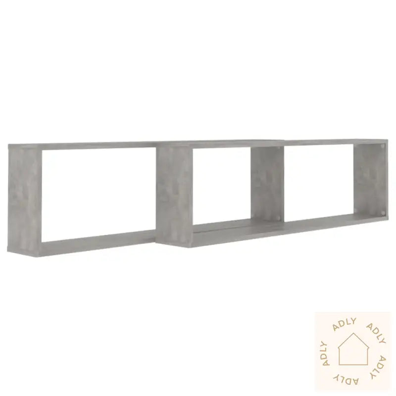 Vegghyller Kube 2 Stk Betonggrå 100X15X30 Cm Konstruert Tre