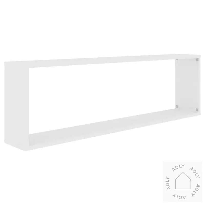 Vegghyller Kubeformet 2 Stk Hvit 100X15X30 Cm Konstruert Tre