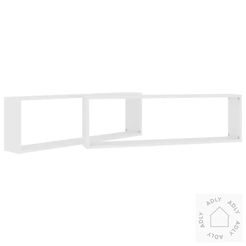 Vegghyller Kubeformet 2 Stk Hvit 100X15X30 Cm Konstruert Tre