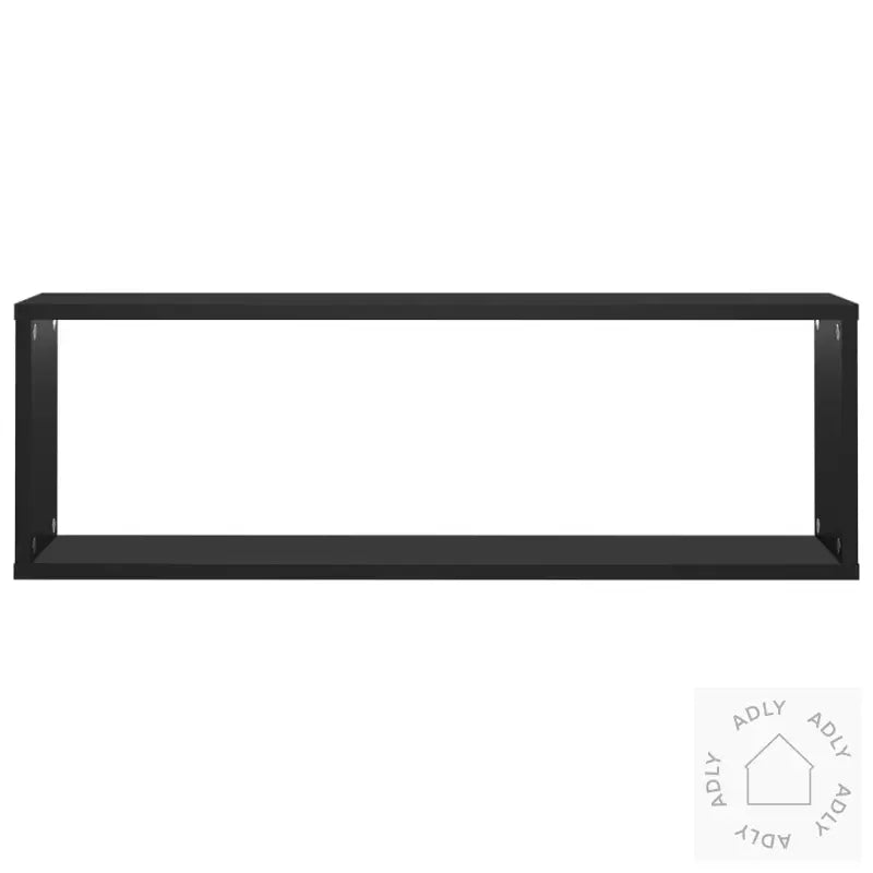 Vegghyller Kubeformet 2 Stk Svart 80X15X26,5 Cm Konstruert Tre