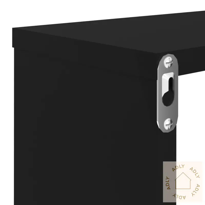 Vegghyller Kubeformet 2 Stk Svart 80X15X26,5 Cm Konstruert Tre