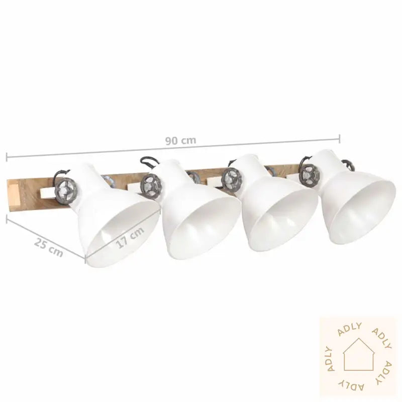Industriell Vegglampe Hvit 90X25 Cm E27